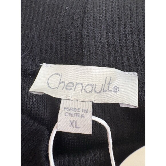 Chenault Women NWT Daisy Beaded Lace Sleeve Black XL Blouse Stretch - Picture 4 of 8